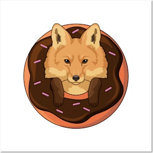 Fox with Donut Posters and Art